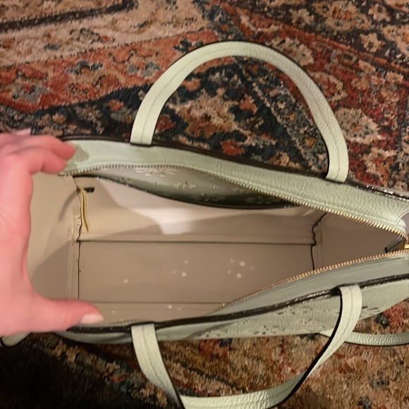 Turquoise punched leather Kate Spade crossbody - Picture 2 of 4